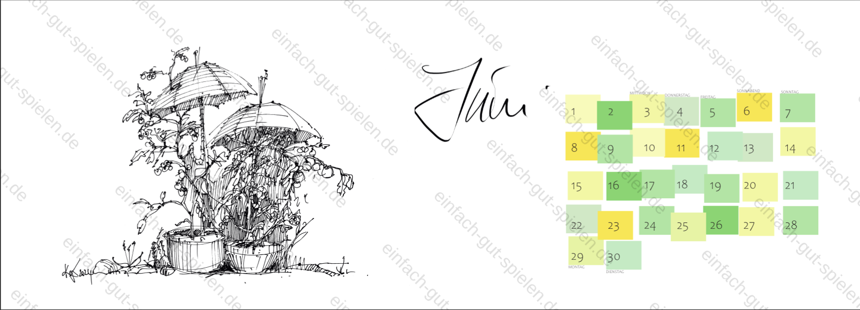 Bild von Kalender 2026 Juni